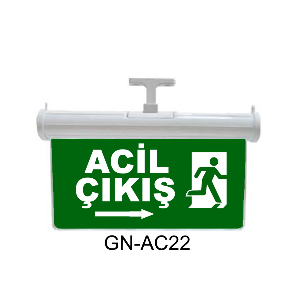 Işıklı Acil Çıkış Levhası (Acil Çıkış Sağa Kolan Adam) GN-AC22